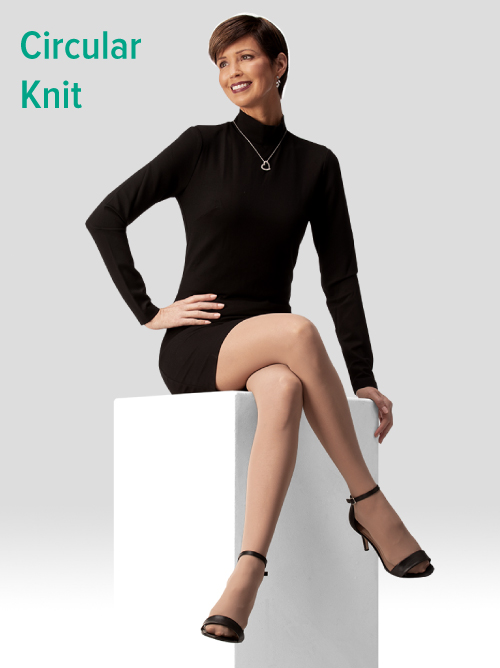 Flat knitted compression